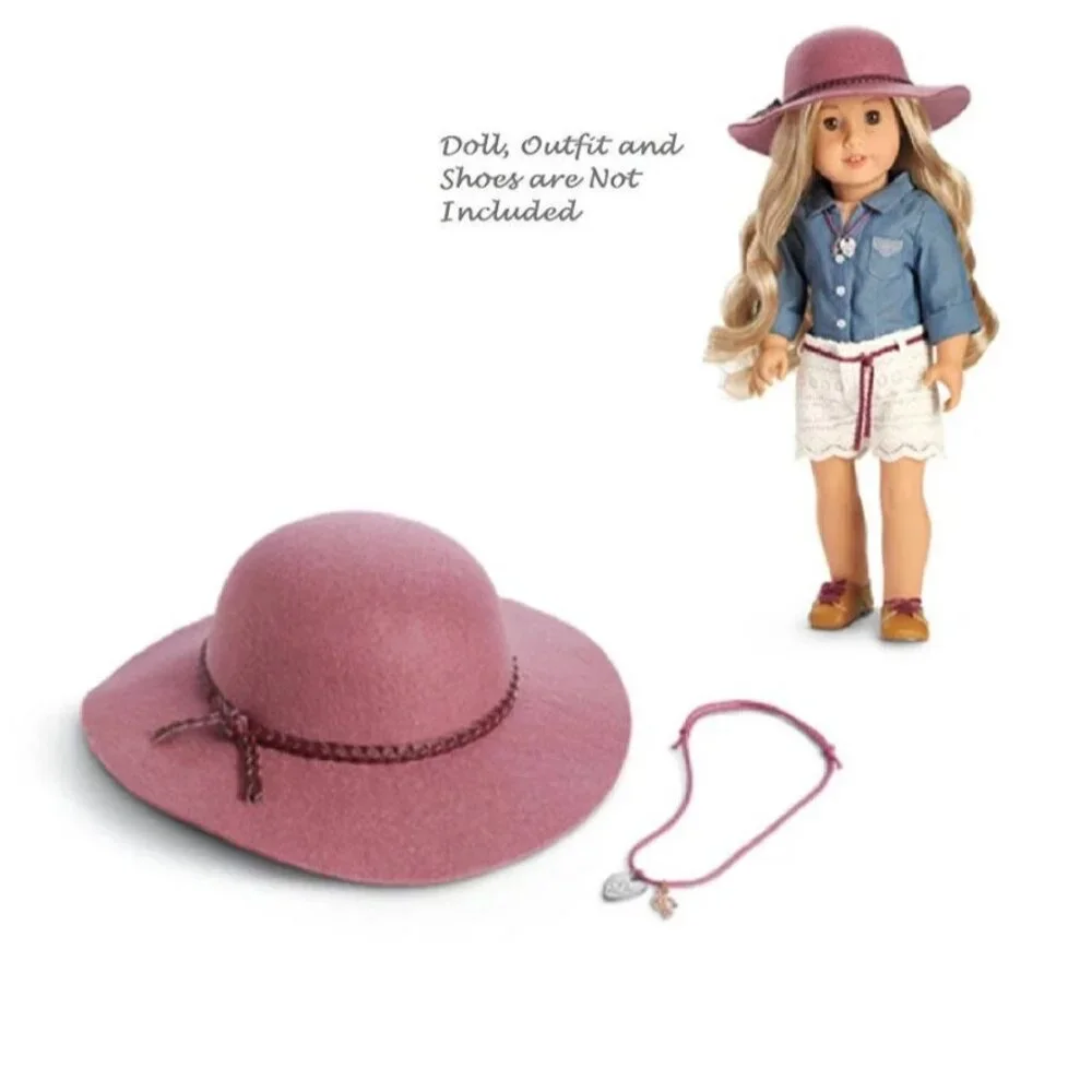 American Girl Tenney's Hat and Necklace For 18-inch Dolls GOTY 2017 New in Box